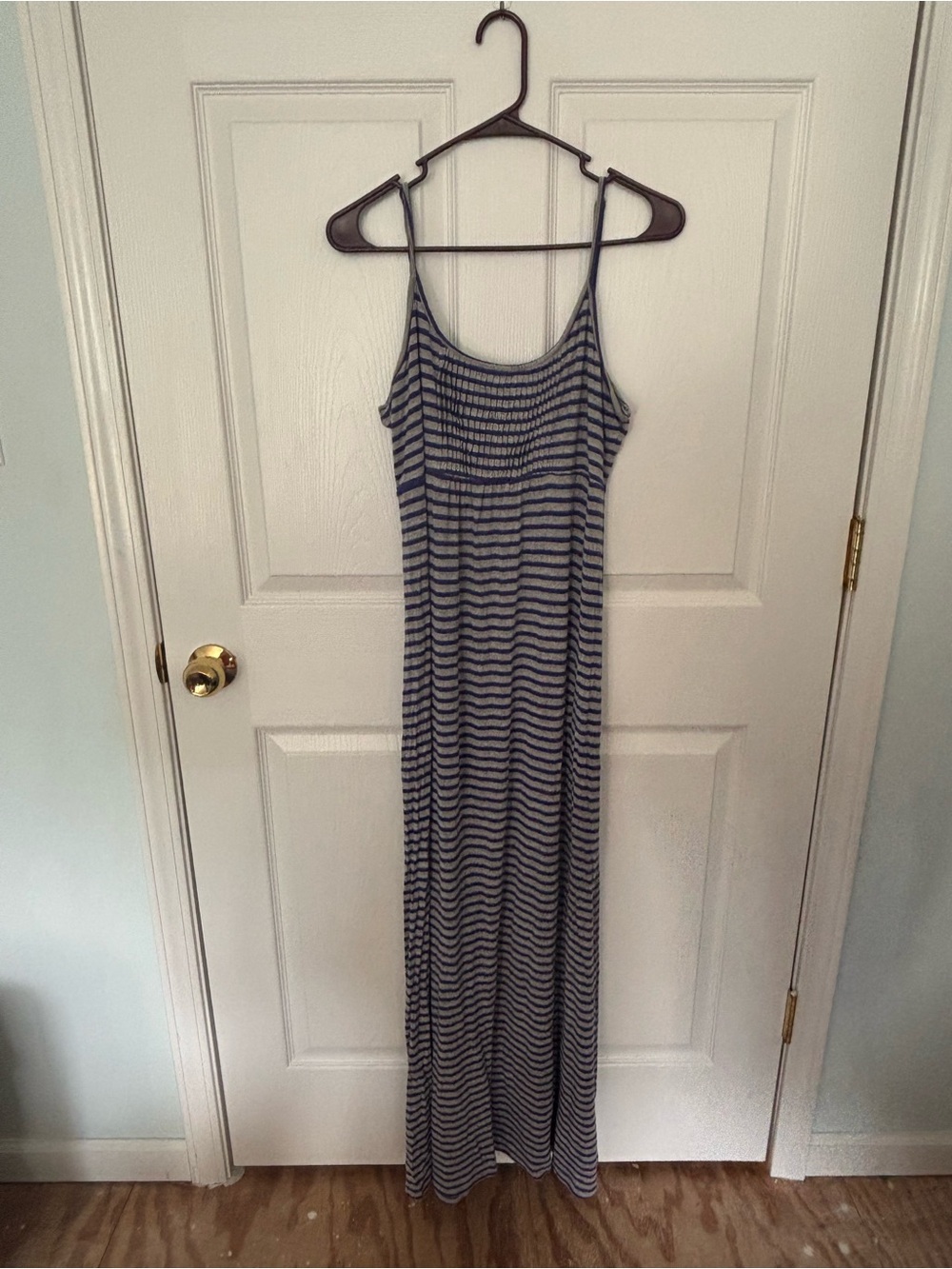 Calvin Klein purple and gray Striped Maxi Slip Dress - size 12